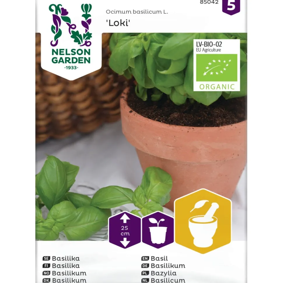 Maustebasilika Nelson Garden Loki Organic, siemenet
