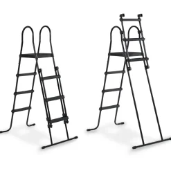 Musta uima-allas nahkakuvioinnilla EXIT, ø360 x 122 cm, hiekkasuodatinpumpulla, allaskuvulla