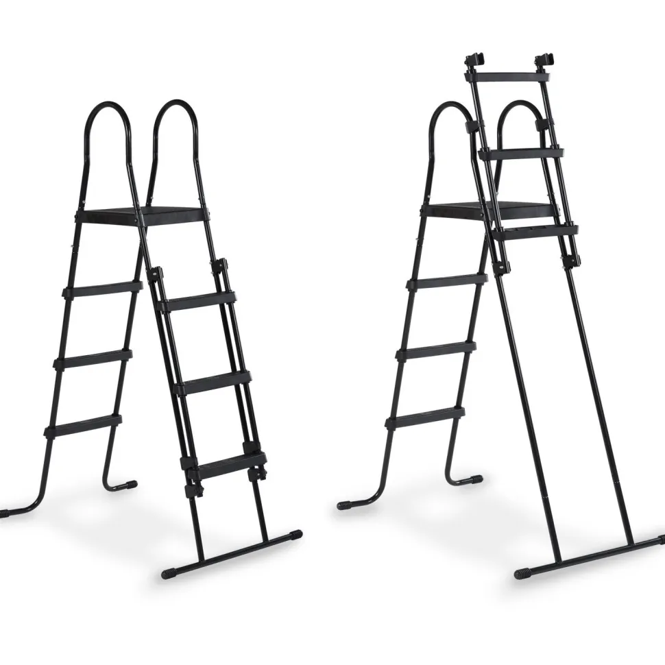 Musta uima-allas nahkakuvioinnilla EXIT, ø360 x 122 cm, hiekkasuodatinpumpulla, allaskuvulla