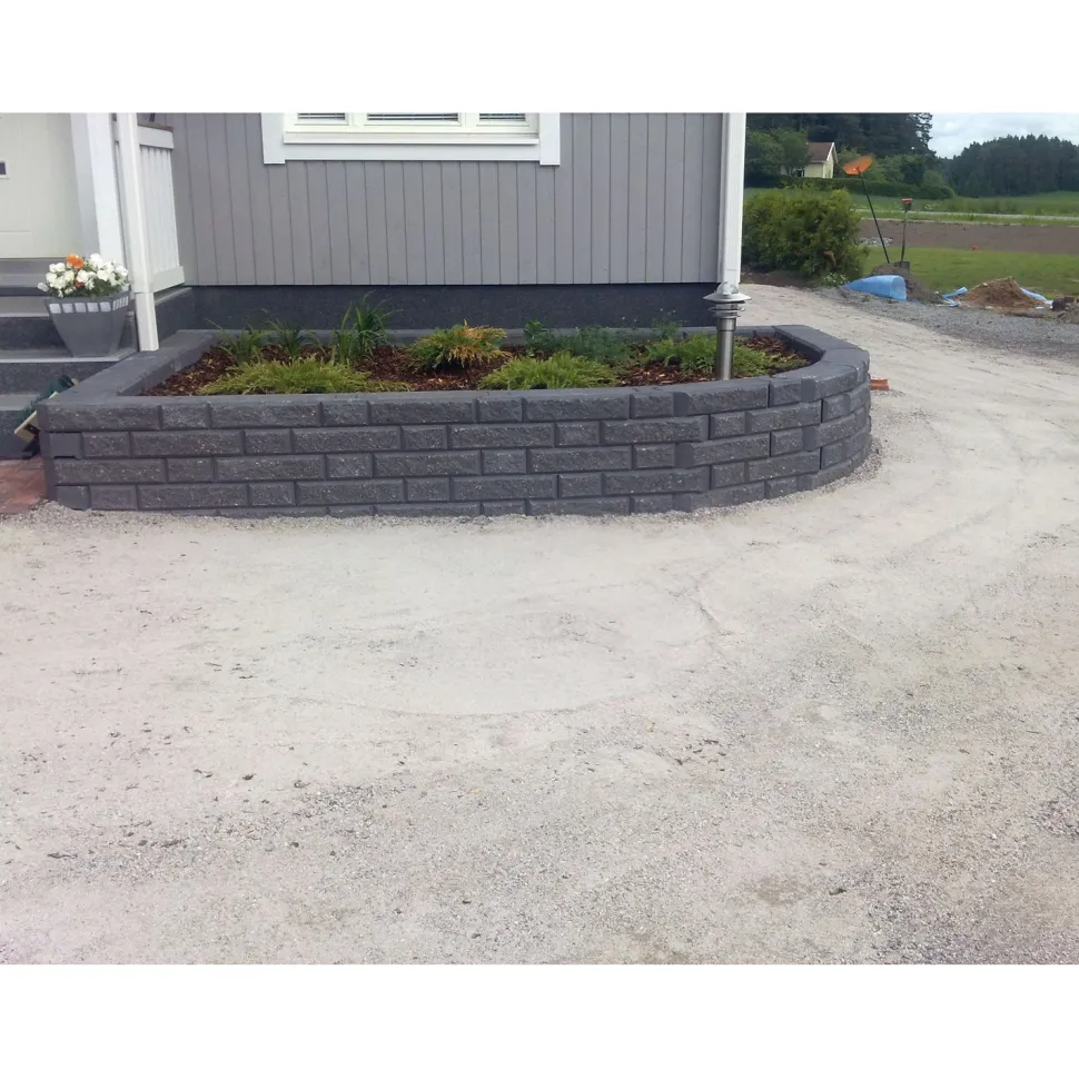 Muurikivi Beto-vallimuuri kansipari 560x200x100 mm musta