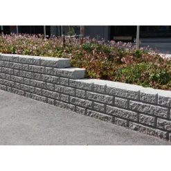 Muurikivi Rudus Aitakivi kansipääty 200x200x100 mm sileä harmaa