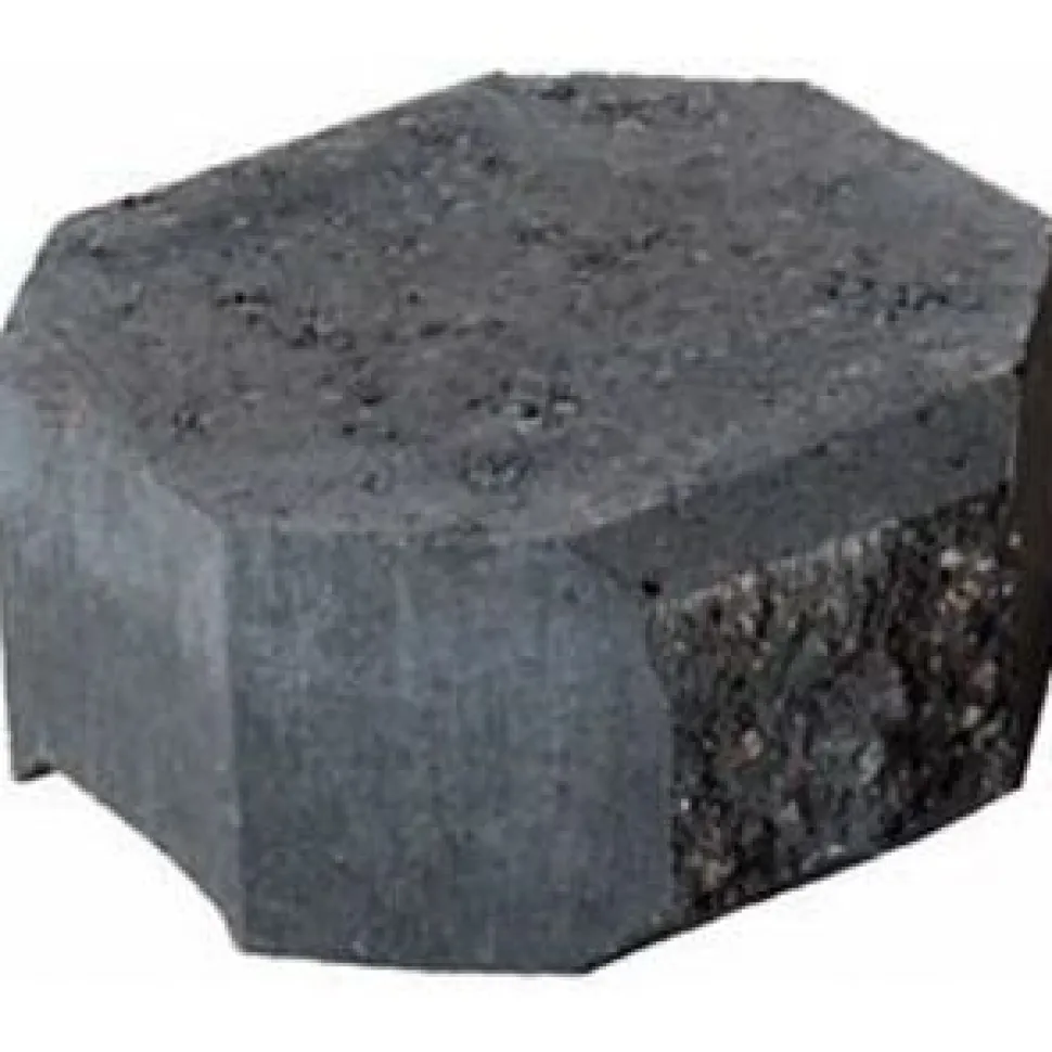 Muurikivi Rudus Aitakivi kansipääty 200x200x100 mm sileä musta