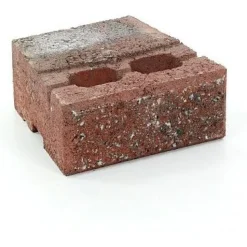 Muurikivi Rudus Muurikko peruskivi 235x235x100 mm sileä punamusta