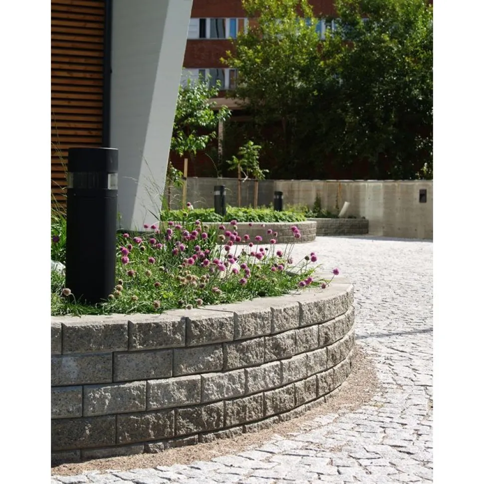 Muurikivi Rudus Muurikko päätypari 100 mm sileä harmaa