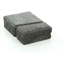 Muurikivi Rudus Muurikko päätypari 100 mm sileä musta