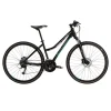Naisten hybridipyörä Kross Evado 5.0, 28", 27 vaihdetta, musta/turkoosi