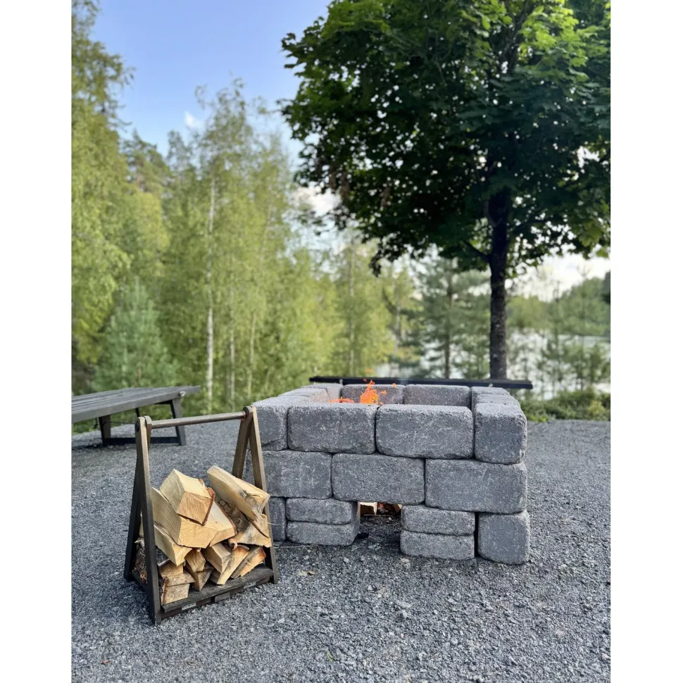 Nuotiopaikka/pihagrilli HB-Betoni Firepit, tulitiilillä