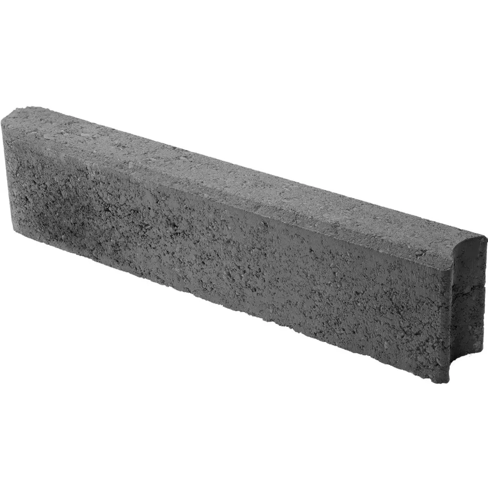 Nurmikon reunakivi Lakka 600x135x80 mm musta