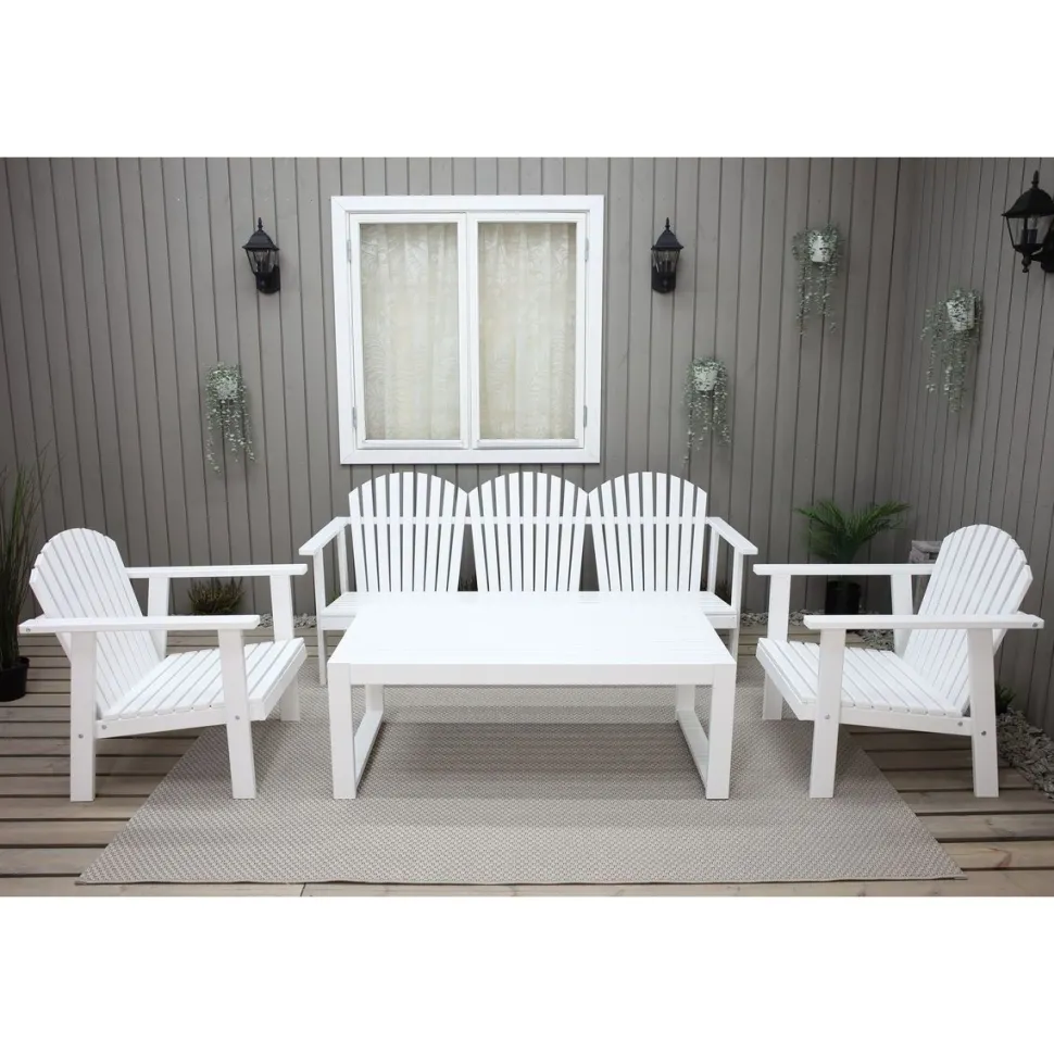 Oleskeluryhmä Baltic Garden Kungshamn 5-istuttava valkoinen