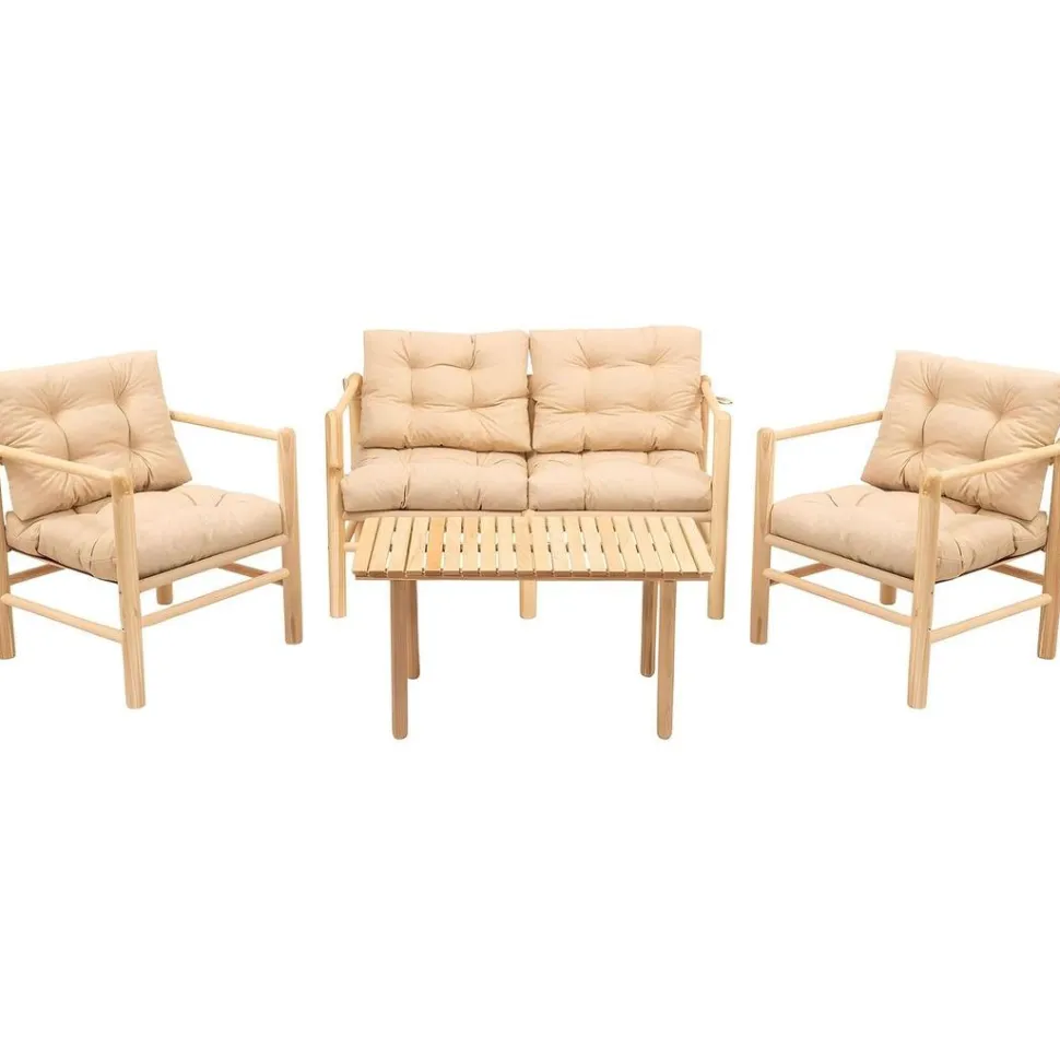 Oleskeluryhmä Linento Garden MY028, 4-istuttava, beige