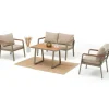 Oleskeluryhmä Linento Garden Parma, 4-istuttava, beige