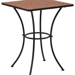 3-osainen mosaiikkibistrosarja 89x60x60 cm keraamiset laatat terrakotta