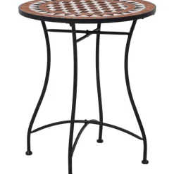 3-osainen mosaiikkibistrosarja 87x60x60 cm keraamiset laatat terrakotta