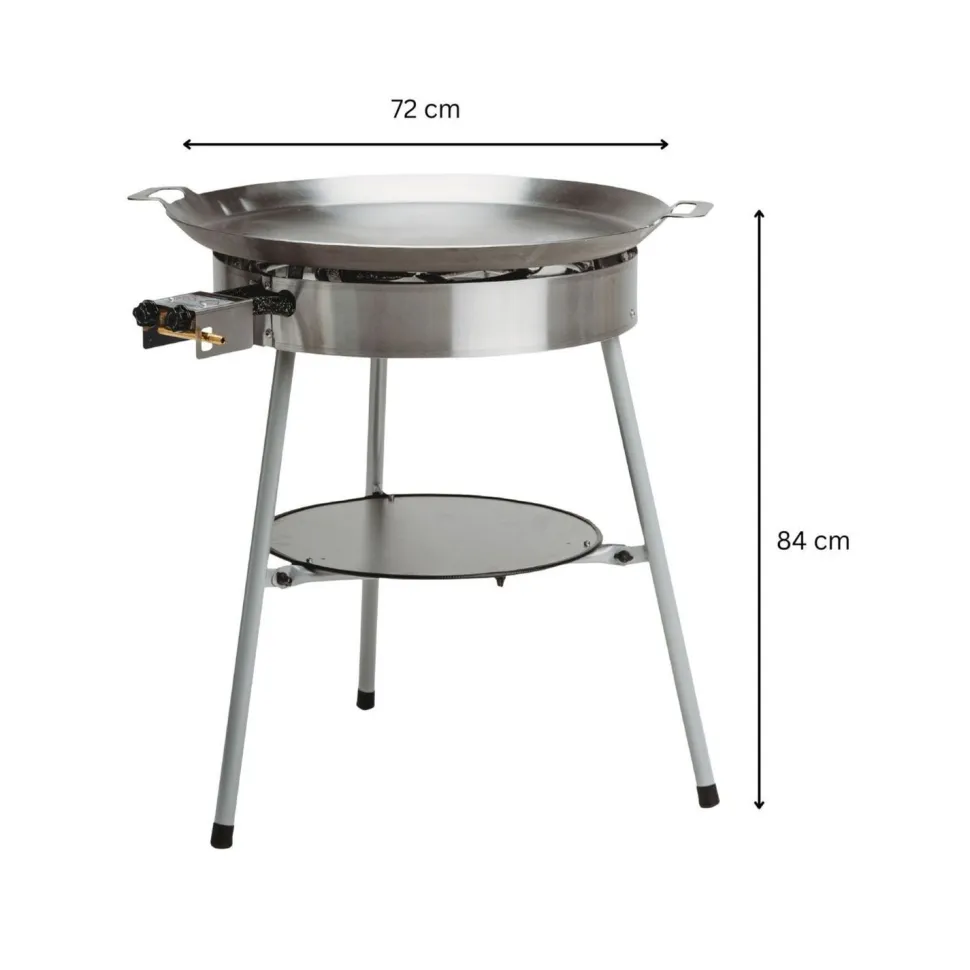 Paellasetti GrillSymbol Expert-720 Ø72 cm B-500 kaasupoltin säädinletkusetti