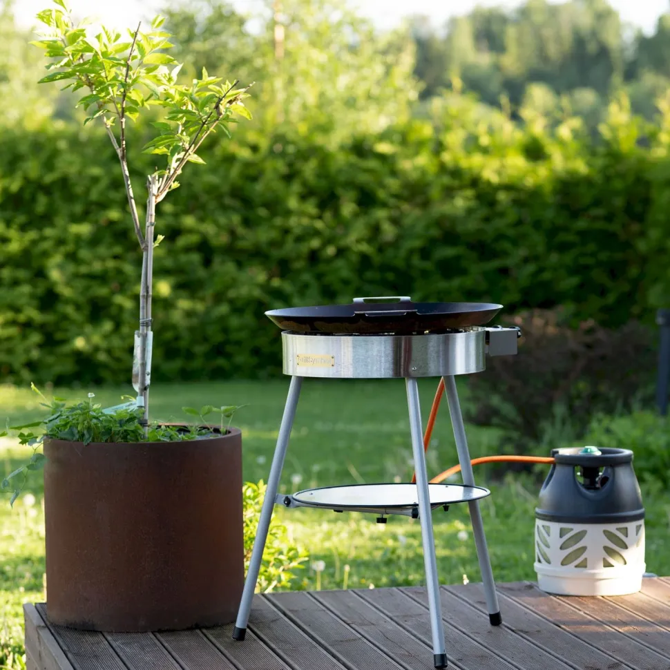Paellasetti GrillSymbol Expert-580 Ø58 cm D-400 kaasupoltin säädinletkusetti