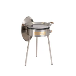 Paellasetti GrillSymbol PRO-580-INOX Ø58 cm D-400 kaasupoltin säädinletkusetti teräs