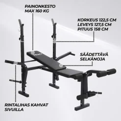 Painonnostopenkki React Multifunction säädettävä max. 160 kg