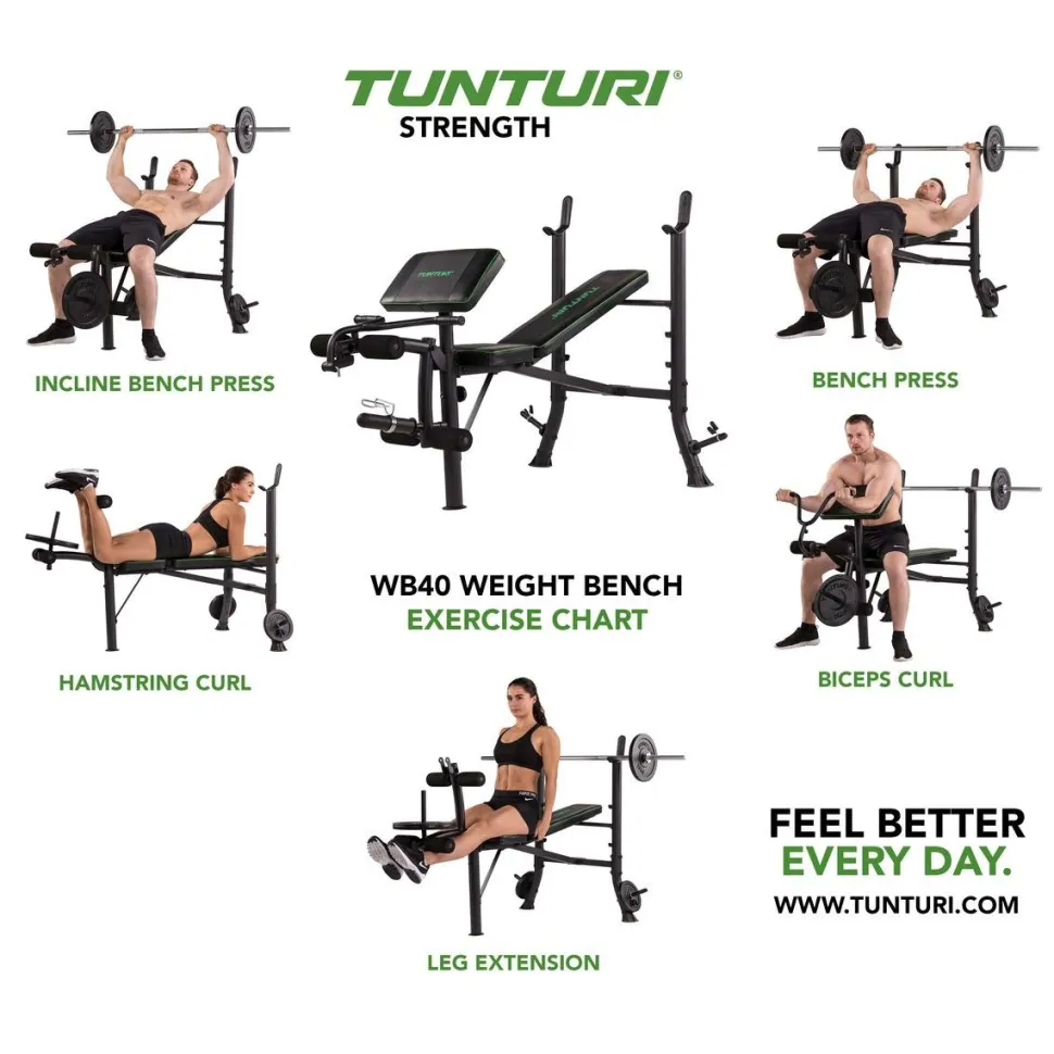Painonnostopenkki Tunturi WB40 Compact Width min. 165 cm tangolle