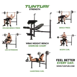 Painonnostopenkki Tunturi WB60 Olympic Width min. 200 cm tangolle
