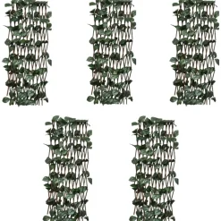 Pajusäleikköaidat 5 kpl keinotekoisilla lehdillä 180x60 cm