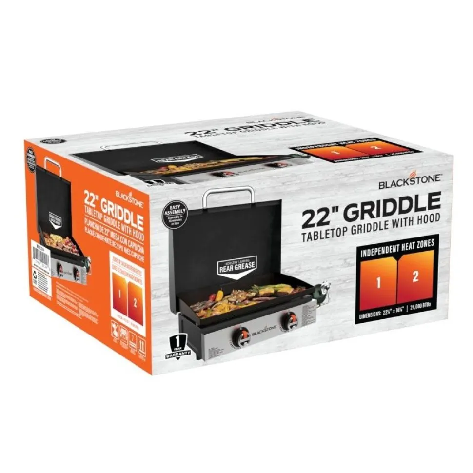 Parilagrilli Blackstone 22", kannella, kaasu, 2 poltinta