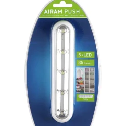 Paristovalo Airam Push Light, 5 LED, valkoinen
