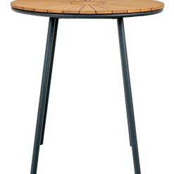 Parvekepöytä House Nordic Cleveland, ø70cm, tiikki, ruskea/musta