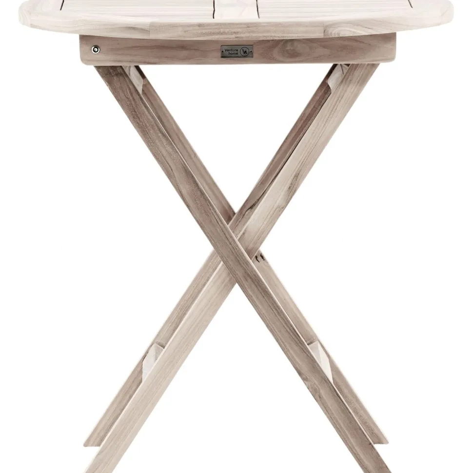 Parvekepöytä Venture Home Kenya, ø70cm, vaalea puu