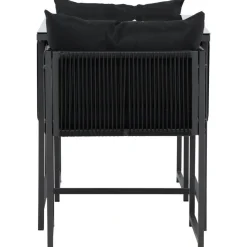 Parvekeryhmä Venture Home Noto, 120x60cm Noto-pöytä + 2 Noto-tuolia, musta