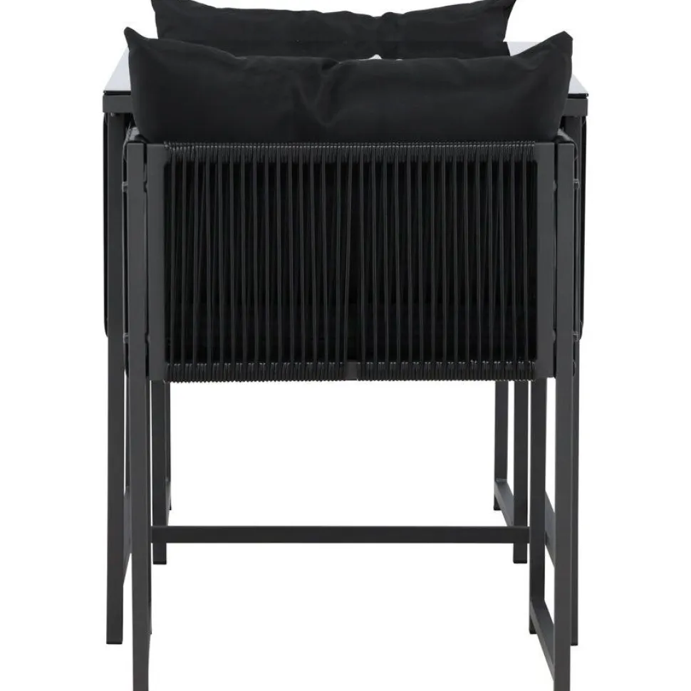 Parvekeryhmä Venture Home Noto, 120x60cm Noto-pöytä + 2 Noto-tuolia, musta