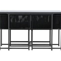 Parvekeryhmä Venture Home Noto, 120x60cm Noto-pöytä + 2 Noto-tuolia, musta