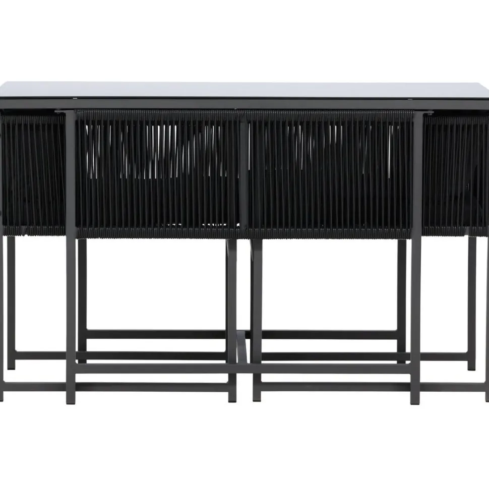 Parvekeryhmä Venture Home Noto, 120x60cm Noto-pöytä + 2 Noto-tuolia, musta