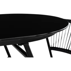 Parvekeryhmä Lamborg 120cm pöytä + 2 tuolia musta