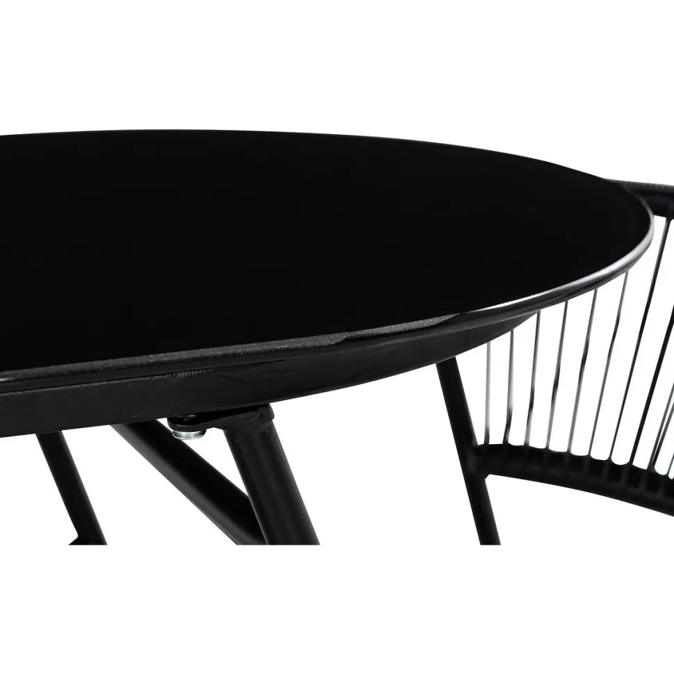 Parvekeryhmä Lamborg 120cm pöytä + 2 tuolia musta