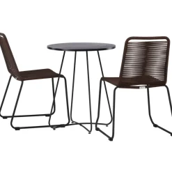 Parvekeryhmä Venture Home, ø60cm Bacong-pöytä + 2 Lindos-tuolia