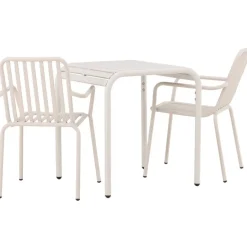 Parvekeryhmä Venture Home, 70x70cm beige Borneo-pöytä + 2 beigeä Peking-tuolia