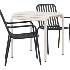 Parvekeryhmä Venture Home, 70x70cm beige Borneo-pöytä + 2 beigeä Peking-tuolia
