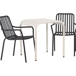 Parvekeryhmä Venture Home, 70x70cm beige Borneo-pöytä + 2 beigeä Peking-tuolia