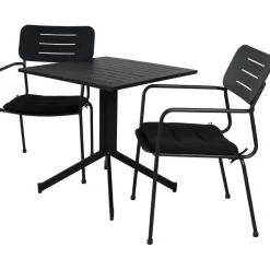 Parvekeryhmä Venture Home, 70x70cm Way-pöytä + 2 vihreää Nicke-tuolia