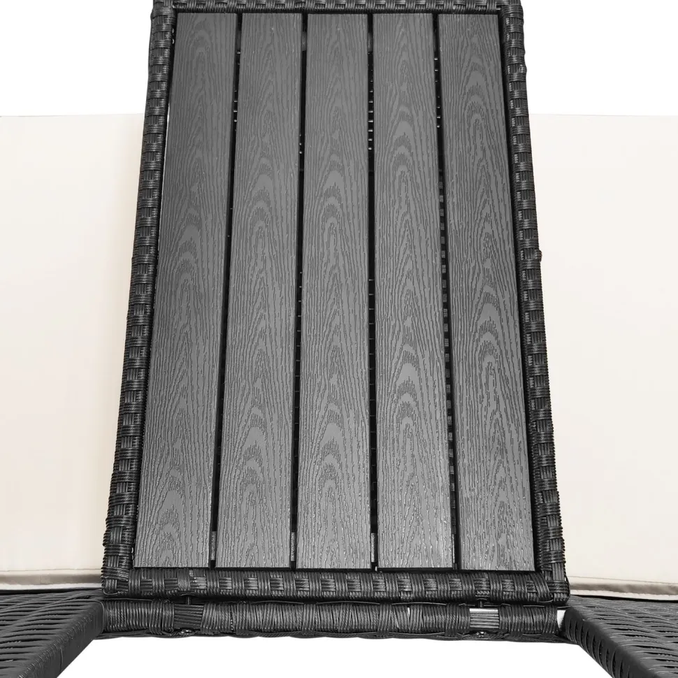 Parvekesetti AB Polar Palma 136x60x85 cm musta