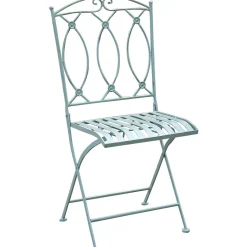 Parvekesetti Home4you Mint, pöytä + 2 tuolia, takorauta, antiikkivihreä