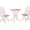 Parvekesetti Home4you Rosy, pöytä + 2 tuolia, pinkki