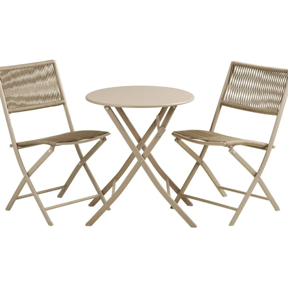 Parvekesetti House Nordic Arcas, ø60cm pöytä + 2 tuolia, taupe