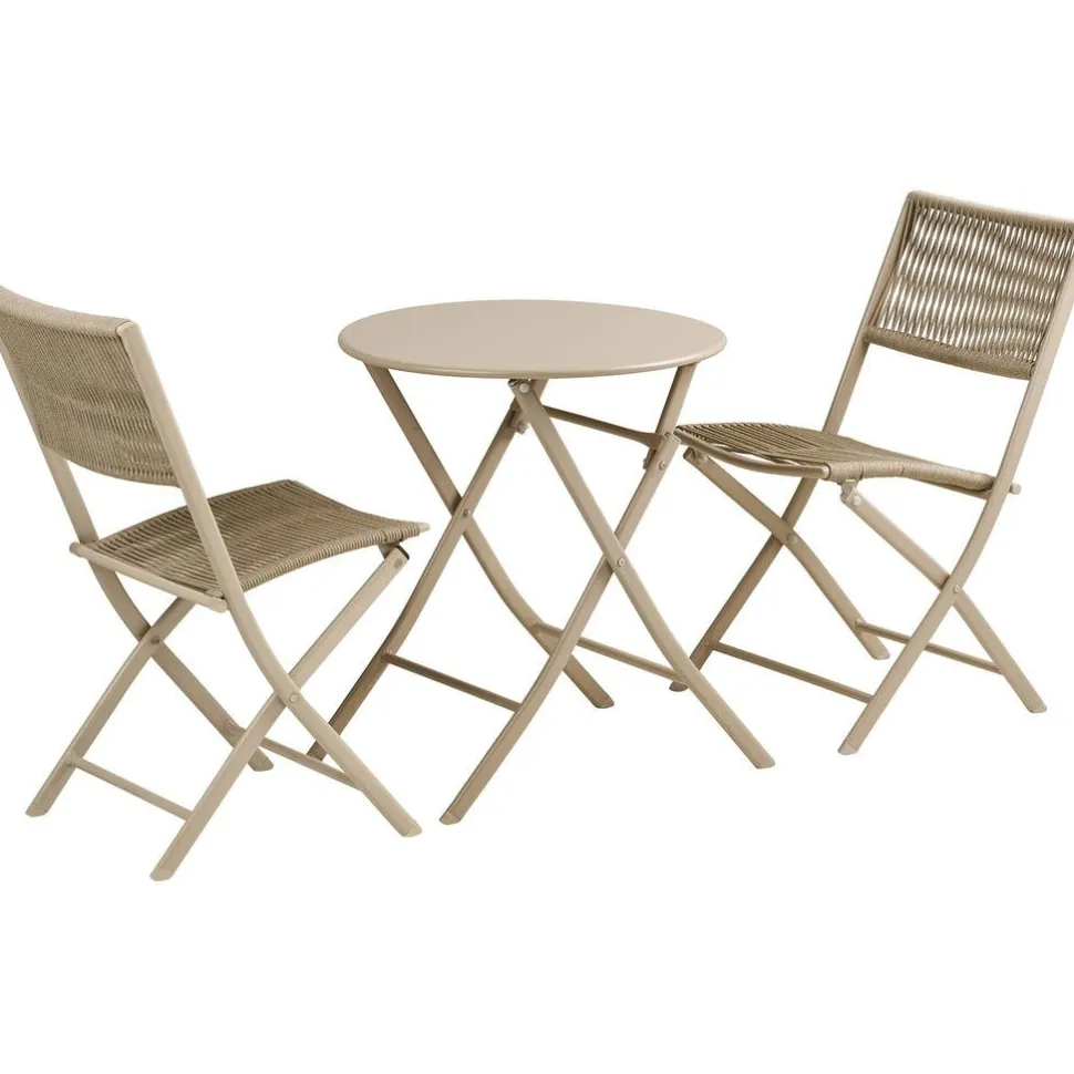 Parvekesetti House Nordic Arcas, ø60cm pöytä + 2 tuolia, taupe