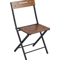 Parvekesetti Linento Garden Bistro Set 3, 2 tuolia + pöytä, kokoontaittuva, musta/pähkinä