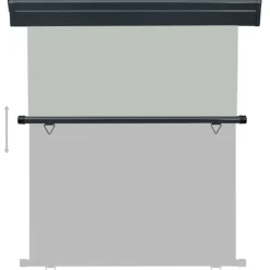 Parvekkeen sivumarkiisi 145x250 cm harmaa