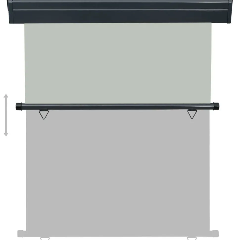 Parvekkeen sivumarkiisi 145x250 cm harmaa