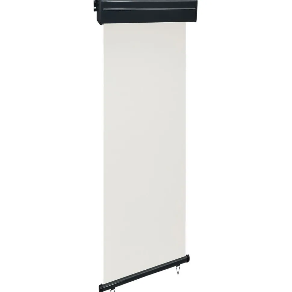 Parvekkeen sivumarkiisi 65x250 cm kerma