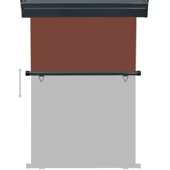 Parvekkeen sivumarkiisi 125x250 cm ruskea