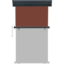 Parvekkeen sivumarkiisi 105x250 cm ruskea